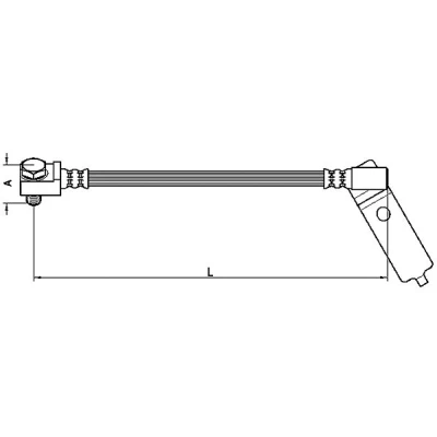 Bilde av METZGER 4112546 Bremseslange 412 Banjo w/ bolt, M10x1 FORD: Transit Connect Mk1 Van, Tourneo