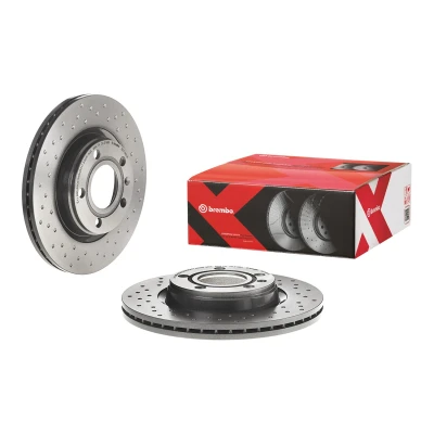 Bilde av BREMBO XTRA LINE 09.7196.1X Bremseskiver 280 22 5 perforert / ventilert belagt høy karbon AUDI: A4 B5 Sedan, B7 Avant, Avant