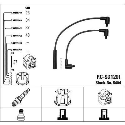 Bilde av NGK 5404 Pluggledninger 5