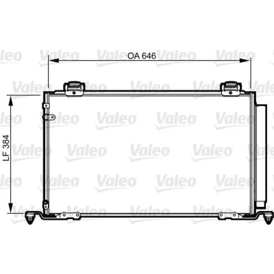 Bilde av VALEO 814209 Kondensator med tørker 15mm 10mm Aluminium 384mm R134a TOYOTA: Avensis II Station Wagon, Sedan