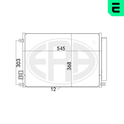 Bilde av ERA 667008 Kondensator med tørker FIAT: 500 Hatchback