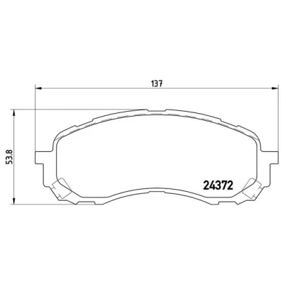 Bilde av BREMBO P 78 015 Bremseklosser med akustisk slitasjevarsel uten tilbehør SUBARU: Impreza III Hatchback, Sedan, II Sedan