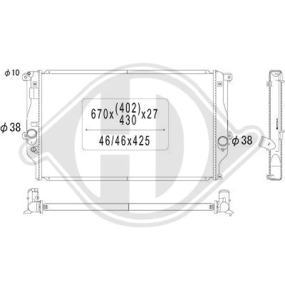 Bilde av DIEDERICHS DCM3288 Radiator 670 413 27 Climate
