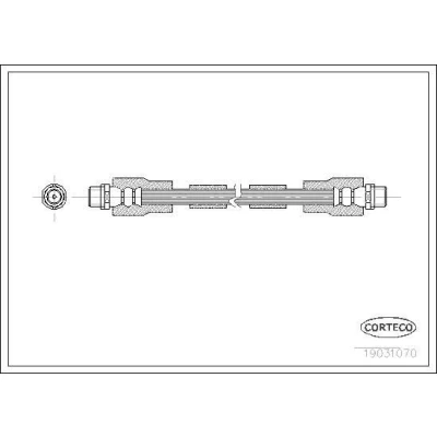 Bilde av CORTECO 19031070 Bremseslange framaksel 360 VOLKSWAGEN: Passat B5 GP Sedan, AUDI: A8 D2