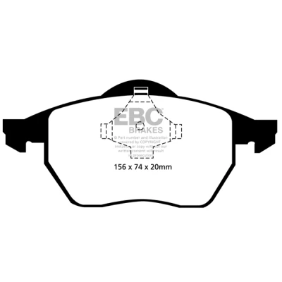 Bilde av EBC Brakes DP21324 Bremseklosser framaksel VOLKSWAGEN: GOLF 4, 3, SKODA: Octavia 1 Combi, I Hatchback, AUDI: A3 Hatchback