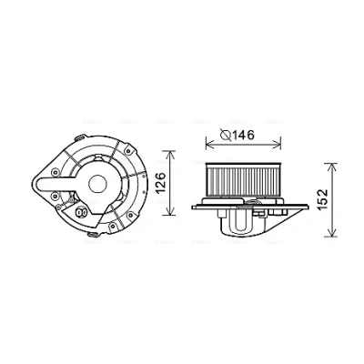 Bilde av PRASCO AI8501 Elektromotor, innendørsvifte 12