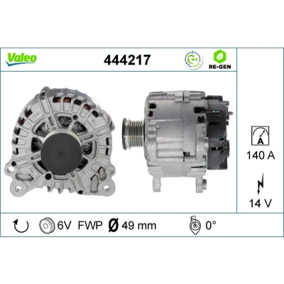 Bilde av VALEO 444217 Dynamo 14V 140A VOLKSWAGEN: Polo V Hatchback, Golf 7, SKODA: Octavia 3 Combi