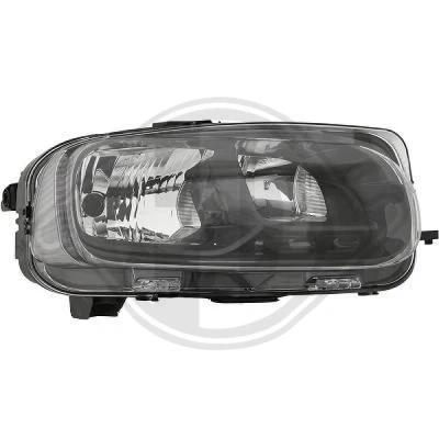 Bilde av DIEDERICHS 4014882 Frontlykter høyre H7/H1 Halogen med motor for høydejustering hovedlys