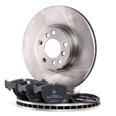Bilde av MAPCO 47708HPS bremsesett, skivebremse framaksel ventilert med antihyle blikk inkl. slitasjevarselkontakt BMW: X3