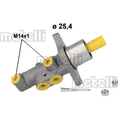 Bilde av METELLI 05 1185 Hovedsylinder 25,40 Aluminium
