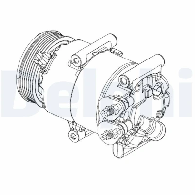 Bilde av DELPHI CS20324 Kompressor VS16 PAG 46 med kompressorlje FORD: FIESTA 6 Van