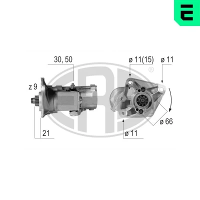 Bilde av ERA 220599A Starter 12 2 9 LAND ROVER: Defender SUV, Discovery