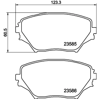 Bilde av HELLA 8DB 355 009 741 Bremseklosser ikke klargjort for slitasjeindikator TOYOTA: RAV4 II SUV