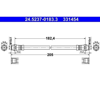Bilde av Bremseslange, Bakaksel, audi,skoda,vw, 4E0 611 775 F, 8D0 E, 8E0