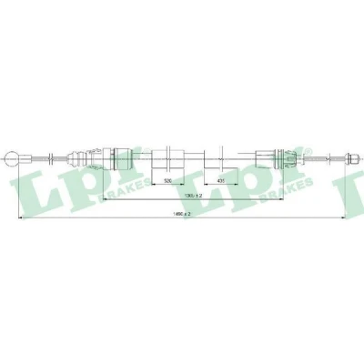 Bilde av LPR C0733B Bremsekabel 1496/1365 Skivebrems OPEL: Vivaro A Combi, Van, NISSAN: Primastar Minibuss, RENAULT: TRAFIC 2 Bus