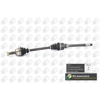 Bilde av Drivaksel, Framaksel høyre Bga DS6724RA citroën c4 i, coupé, peugeot 307, 307 break, cc, sw OE 3273.AH, 3273.AJ, 3273.QV