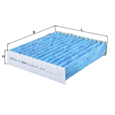 Bilde av MAHLE ORIGINAL LAO 251 Kupéfilter Karbonfilter, med antiallergisk virkning, antibakteriell effekt 179,0 202 40,0 CST4624 MITSUBISHI: COLT 6