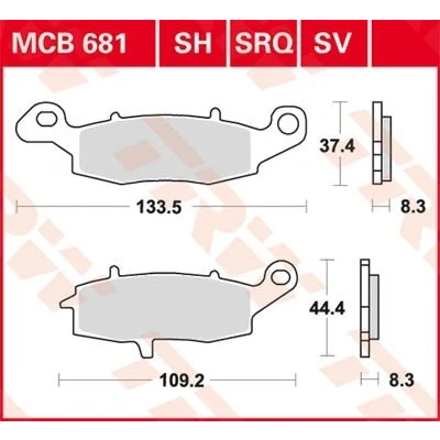 Bilde av TRW Sinter Street MCB681SH Bremseklosser