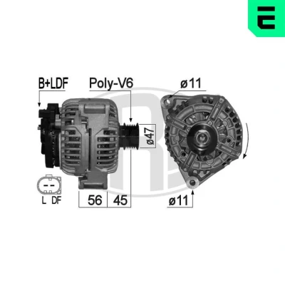Bilde av ERA 209279A Dynamo 14V 120A MERCEDES BENZ: C Klasse T modell, Sedan