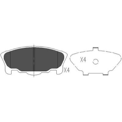 Bilde av KAVO PARTS KBP 1507 Bremseklosser DAIHATSU: CUORE 4