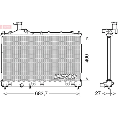 Bilde av DENSO DRM45042 Radiator 683 400 27