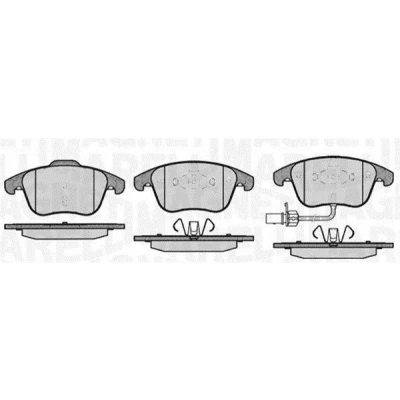 Bilde av MAGNETI MARELLI 363916060139 Bremseklosser med integrert slitasjesensor AUDI: A4 B8 Avant, Allroad, A5 Coupé