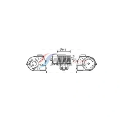 Bilde av Kupévifte 12V nissan kubistar skåp, renault kangoo, kangoo express OE 2717000QAD, 7701059205