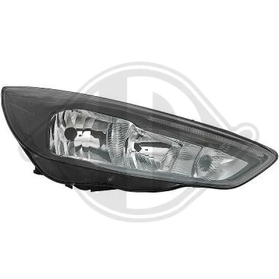 Bilde av DIEDERICHS Frontlykter høyre H7, H1 krom/sort 1419182 FORD: FOCUS 3 Turnier,