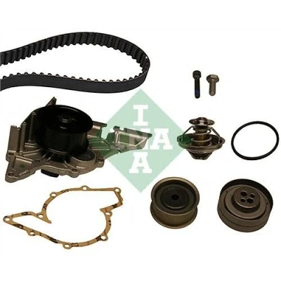 Bilde av INA 530 0161 30 vannpumpe + Registerreimsett med termostat AUDI: A8 D2, A4 B5 Avant, Sedan