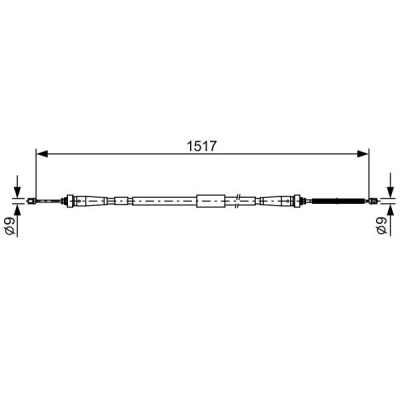 Bilde av BOSCH 1 987 482 639 Bremsekabel 1517
