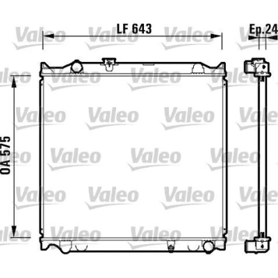 Bilde av VALEO 734205 Radiator Aluminium 575 638 26 uten kjølemiddelregulator Kjøleribber loddet TOYOTA: Land Cruiser Prado 90