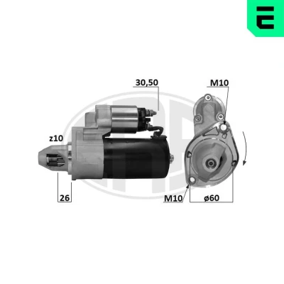 Bilde av ERA 220947A Starter 12 1,4 10 MERCEDES BENZ: E Klasse T modell, Sedan, Coupé