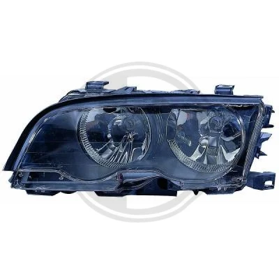 Bilde av DIEDERICHS Priority Parts 1214180 Frontlykter høyre H7/H7 svart
