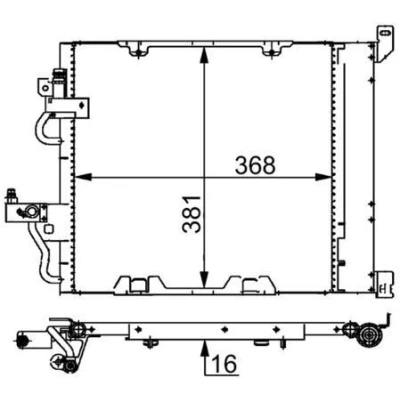 Bilde av MAHLE ORIGINAL AC 376 000S Kondensator med tørker 14 14,2 364 OPEL: Zafira B, Astra H GTC, Caravan