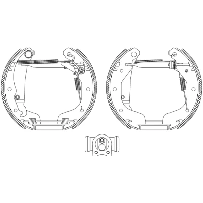 Bilde av TEXTAR Shoe Kit Pro 84044900 bremsesett, trommebremse med hjulsylinder brems, justering OPEL: Astra F CC, Caravan
