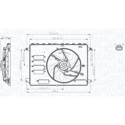 Bilde av MAGNETI MARELLI 069422761010 Kjølevifte 385 12 372 FORD: KUGA 1