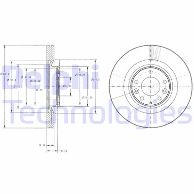 Bilde av DELPHI BG9104 Bremseskiver 320 28 5 ventilert oljet ubehandlet uten hjullager, ABS sensorring MAZDA: CX 7