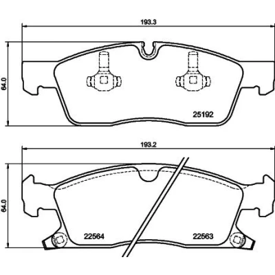 Bilde av HELLA 8DB 355 039 961 Bremseklosser med akustisk slitasjevarsel JEEP: GRAND CHEROKEE 4
