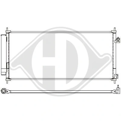 Bilde av Kondensator, klimaanlegg Diederichs climate DCC1664 honda jazz iii OE 80110TF0G01, 80110TF0G02