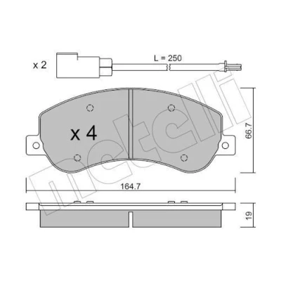 Bilde av Bremseklosser sett METELLI 22 0680 0