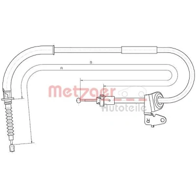 Bilde av METZGER 10.4306 Bremsekabel høyre bak 1483/1334 COFLE MINI: Clubman