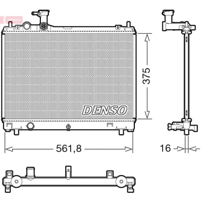 Bilde av DENSO DRM47044 Radiator 375 586 16