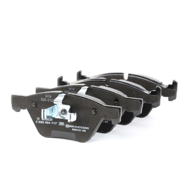 Bilde av BOSCH 0 986 494 117 Bremseklosser Low Metallic med kolbleklips, antihyle blikk BMW: 3 Sedan, Touring, Coupé