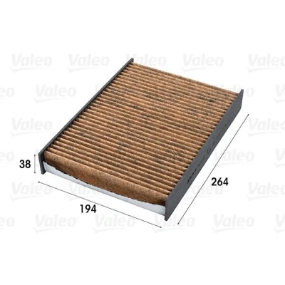 Bilde av VALEO 701012 Kupéfilter aktivkullfilter med polyfenol, soppdrepende virning, antiallergisk virkning 264 194 38 CLIMFILTER SUPREME