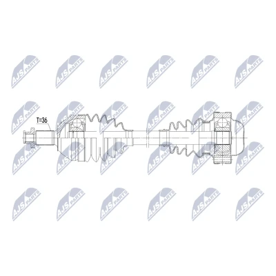 Bilde av NTY NPW VW 229 Drivaksel framaksel venstre 533mm