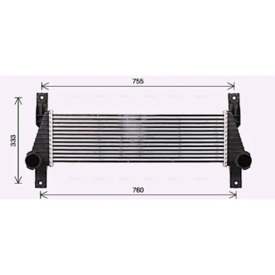 Bilde av Intercooler AVA QUALITY COOLING FD4655