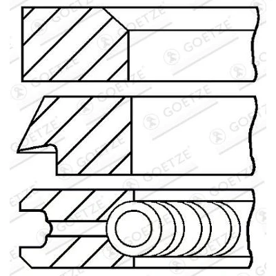 Bilde av GOETZE ENGINE 08 439600 00 Stempelringsett 71
