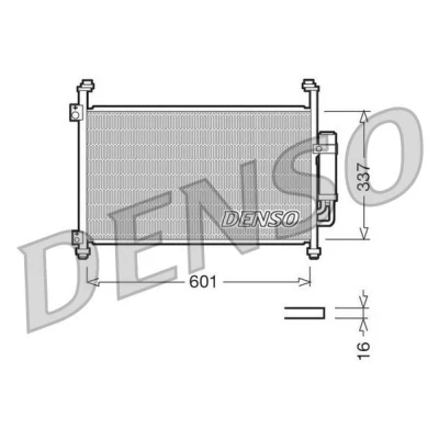 Bilde av DENSO DCN40007 Kondensator med tørker 601x337x16 R 134a 601 HONDA: CIVIC 8 Hatchback