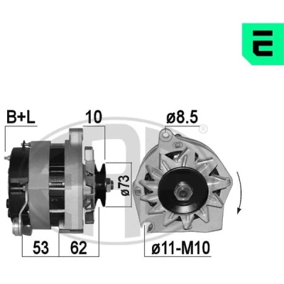 Bilde av ERA 209389A Dynamo 14V 70A PEUGEOT: J5 Van
