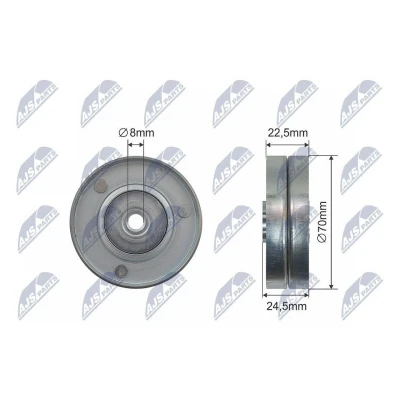 Bilde av Styrerulle kilerem, bmw,land rover,opel,rover, 11 28 2 247 435, 11282247345, 11282247435, 2247435, 63 40 539, 548, 6340